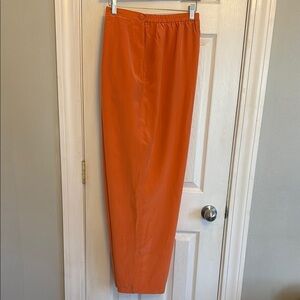 Patrick Woman Collection Vibrant Orange Pant 100% Silk #186